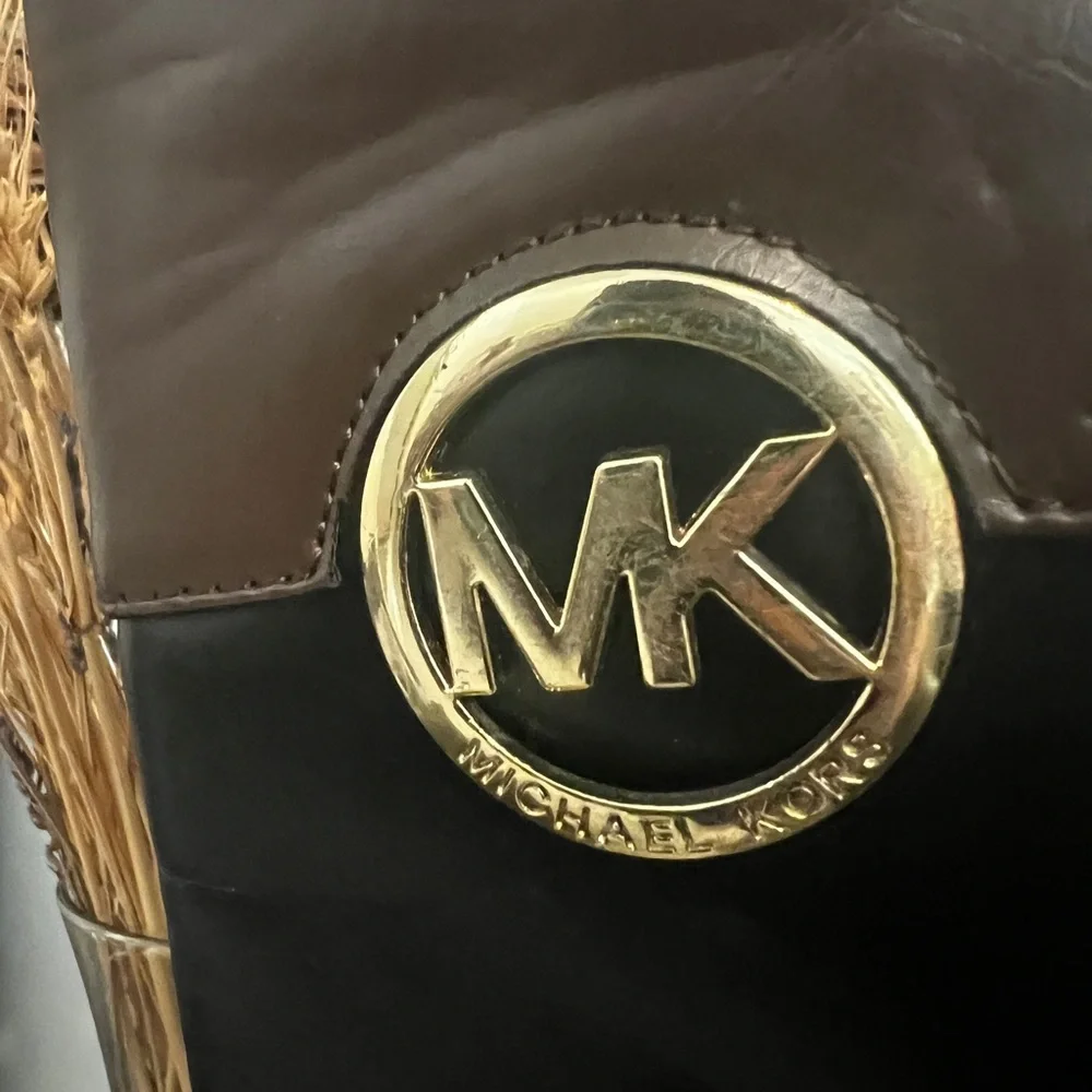 Michael Kors girls black tall boots